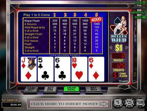 free online deuces wild bonus poker