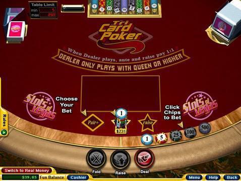 3 card poker online game free